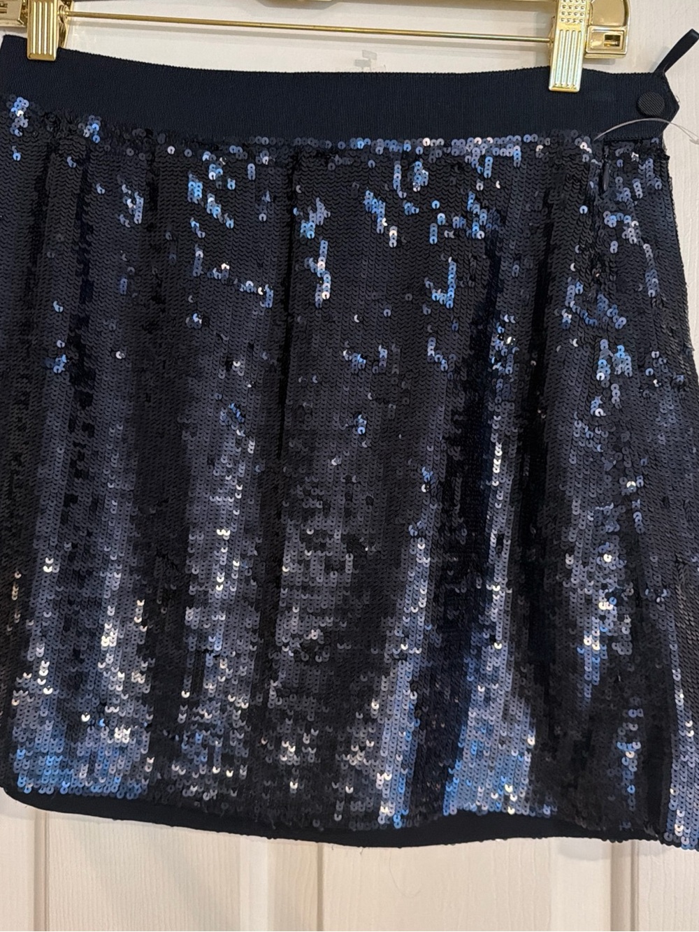J. Crew Navy Sequin Mini Skirt